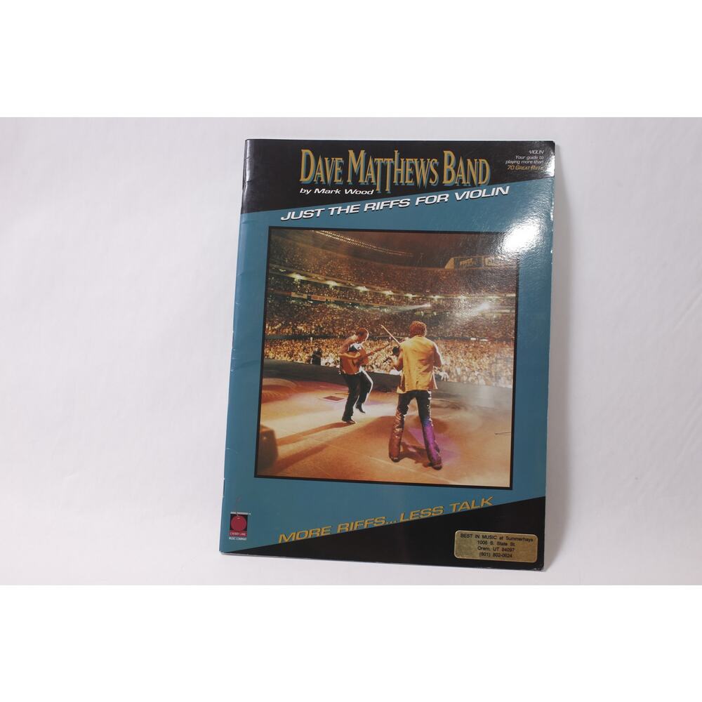 Dave Matthews Band Songbook Just The Riffs For Violin 2002 ~ 260220-DISV 1009